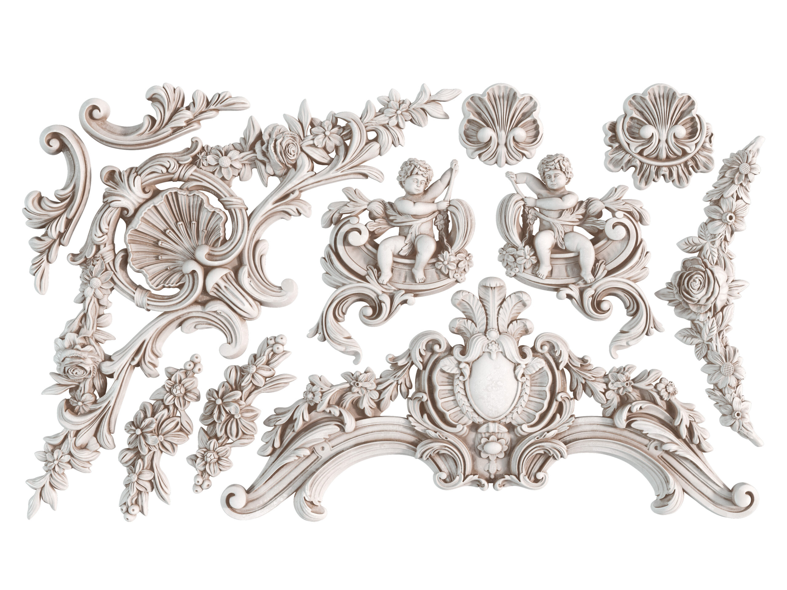 IOD-MOU-CAD castings render